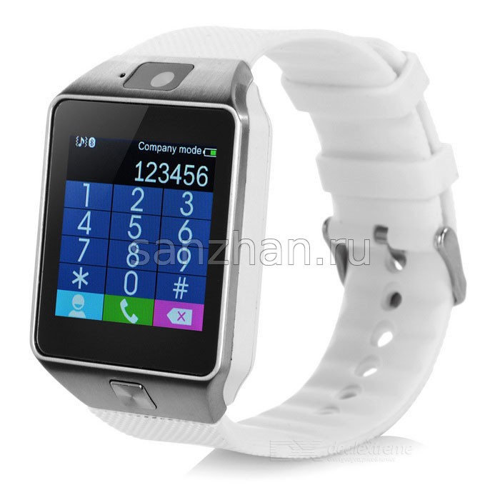 Умные часы-телефон Smart Watch Phone DZ09 с 1 Sim (Белые)