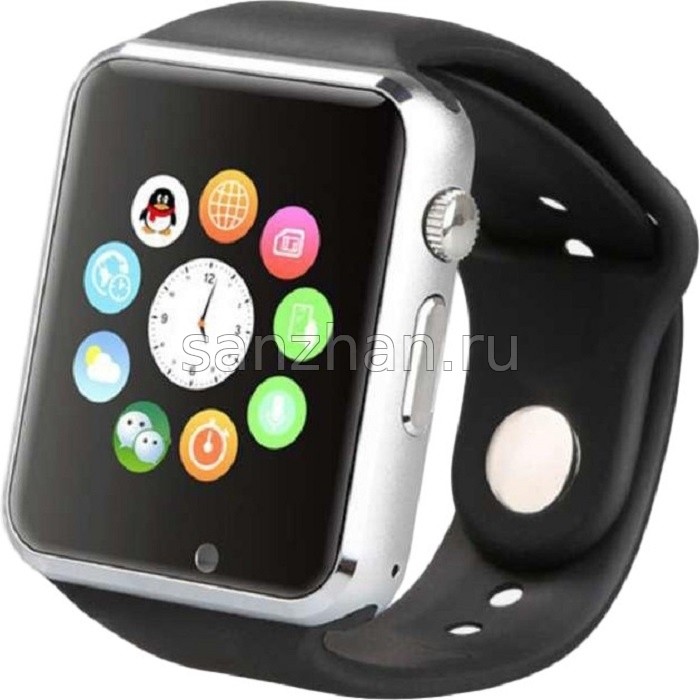 Умные часы-телефон Smart Watch A1 (черно-стальные)