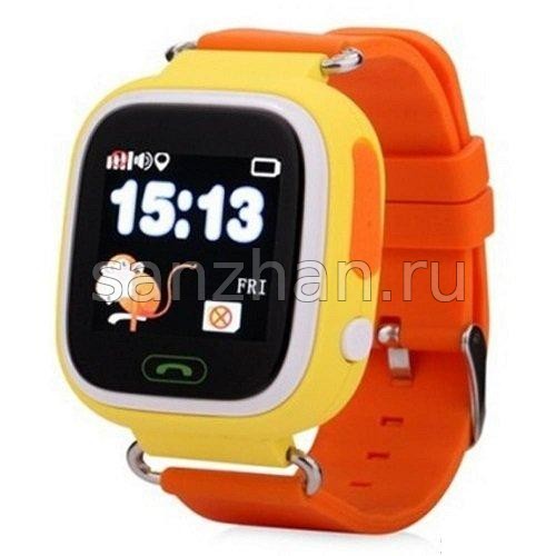 Детские часы с GPS трекером и SIM картой Smart Baby Watch Q90 (Желтые)