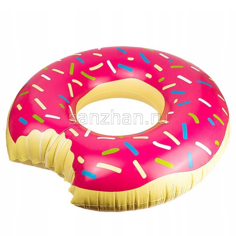 Надувной круг для плавания  "Розовый пончик"  120 см