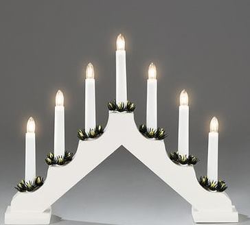 Светильник "Рождественская горка" 7 свечей (Белый)