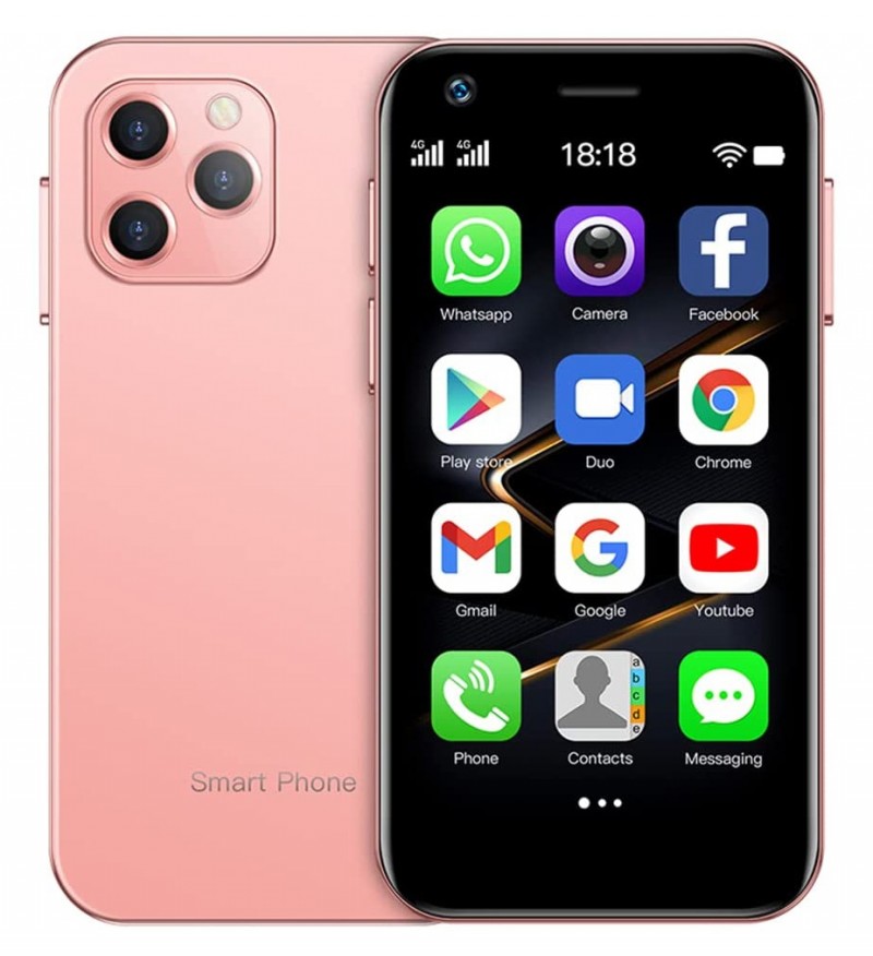 Мини смартфон 4G 2 sim Soyes XS12 MT6737 4+32 гб 3" Android 9.0 Розовый