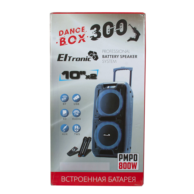 Колонка ELTRONIC 20-14 DANCE BOX 300 динамик 2шт/10" с TWS (80 Ватт)